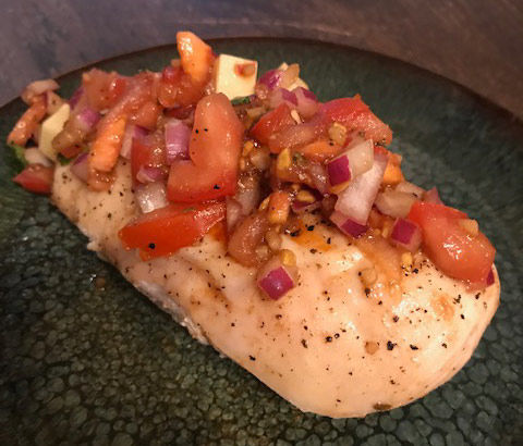 Recipe: Grilled chicken bruschetta